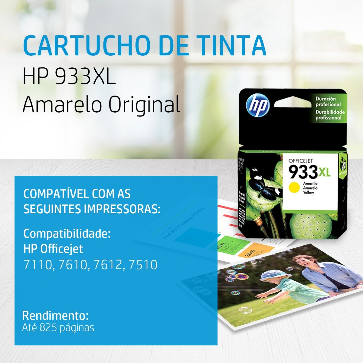 Cartucho de Tinta HP 933XL Amarilla Original-CN056AL - Tienda HP.com México