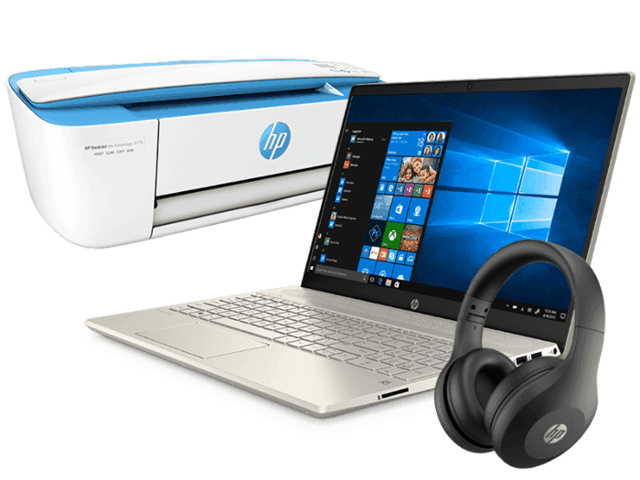 Laptop HP Pavilion 15-cw1082lm + Multifunctional Deskjet IA 3775 + Auriculares Bluetooth HP 400