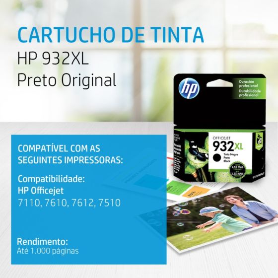 Cartucho de Tinta HP 932XL Negra Original - Tienda HP.com México