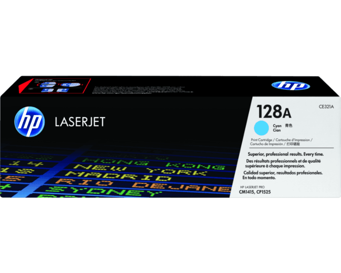 Lot De Cartouches Toner HP LaserJet 128A – Noir, Cyan, Magenta, Jaune – Originales