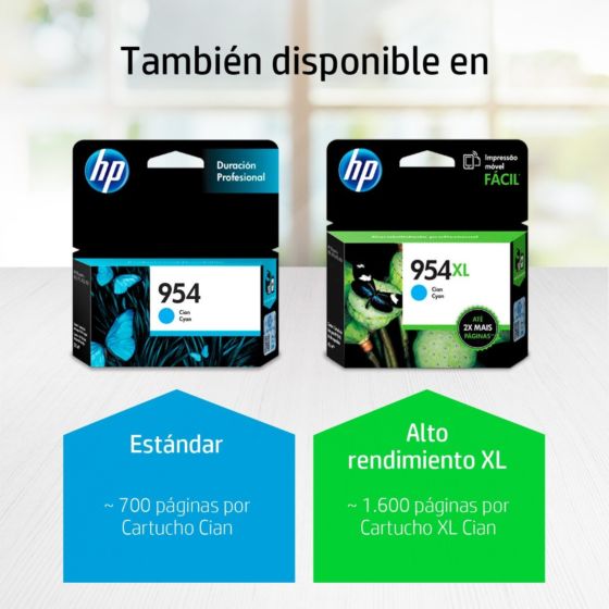 Cartucho de Tinta HP 954XL Cian Original-L0S62AL - Tienda HP.com México