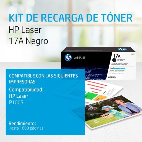 Cartucho de Tóner HP 17A Negro LaserJet Original-CF217A - Tienda HP.com  México