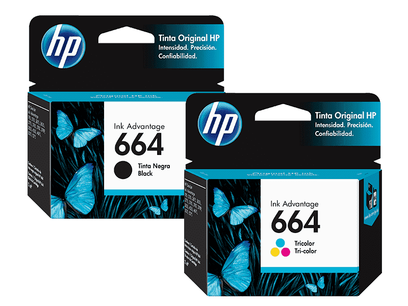 Cartucho de Tinta HP 664 Negra Original + 664 Tricolor Original-F6V29AL-1 -  Tienda HP.com México
